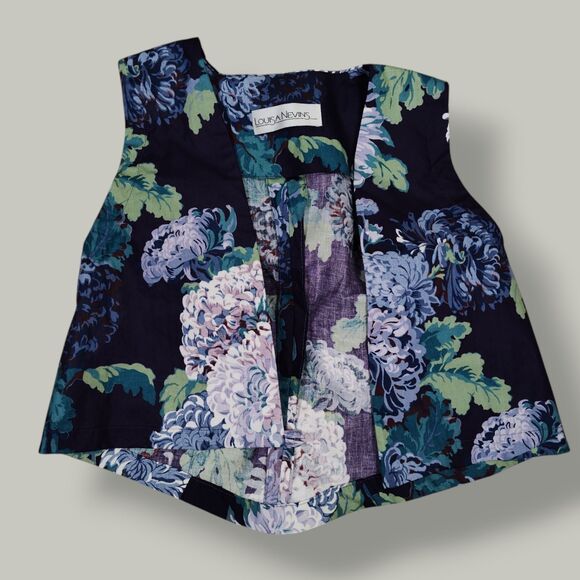 Vintage 90s Peplum Midi Dress Size 10 Blue Garden Party Off the Shoulder - Picture 15 of 16